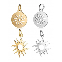 10Pcs/Lot Stainless Steel Sun Charm Wholesale DIY Jewelry Making Charm Jewellery Making Charms Tarnished Steel Pendant