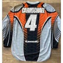 Kawasaki-Rennanzug 2025 # 4 Herren Damen, übergroß, atmungsaktiv, schnell trocknend, Motorrad-Reitausrüstung, modisches, lässiges Renn-T-Shirt