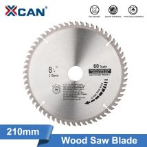 XCAN hoja de sierra Circular diámetro 210mm dientes 24T 48T 60T 80T disco de corte de madera carburo punta TCT hoja de sierra herramientas de carpintería