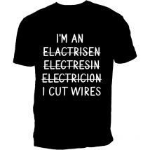 Sono un elettricista I Cut Wires Journal Print T Shirt pensiled elettricista Graphic Shirts T-Shirt Casual a maniche corte