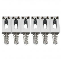 Selle per ponte per chitarra tremolo rettangolari Musiclily Basic da 10,5 mm per chitarra elettrica (set di 6)