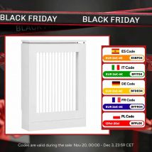 Copertura radiatore Homcom in MDF verniciato bianco dal design moderno