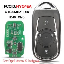 Jingyuqin Llave de coche inteligente 433,92 MHz HYQ4EA P/N: 13508410 / 13511627   Para Buick para Opel Astra K Insignia 2016-2022