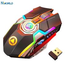 Wireless Gaming Maus Wiederaufladbare Computer Maus Stille Ergonomische 7 Tasten RGB Backlit Für PC Computer Spiel Dota 2 Fortnite