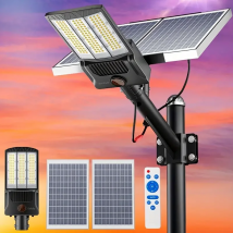 Lampa solarna 25000 mAh z 2 panelami słonecznymi, zewnętrzna lampa uliczna solarna z czujnikiem ruchu, lampa ścienna ogrodowa, solarna lampa parkowania, reflektor solarny.