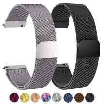 Pasek mediolański ze stali nierdzewnej Bransoletka magnetyczna powrotna 18 mm/20 mm/22 mm Pasek zamienny Odpowiedni do smartwatchów