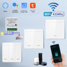 RF 433 MHz Drahtlose Licht Schalter Tuya WiFi Smart Switch 110 V 220 V Smart Leben APP Sprachsteuerung Arbeit mit Alexa Google Home Alice