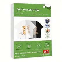 A4 20 Blatt DTF-Transferfolienpapier PET-Wärmetransferpapier Doppelseitiger, glänzender, klarer Pretreat-Film für DTF Epson Tintenstrahldrucker