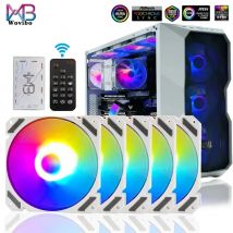 Wovibo 120mm RGB ARGB Lüfter Kühler PWM 4PIN 5V 3PIN Ventilateur PC Computer Kühlung Fall Kühler Weiß Schwarz 12cm Ventilador