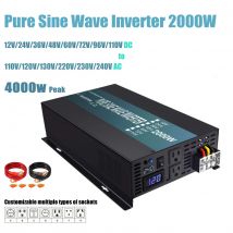 Potenza inverter solare a onda sinusoidale pura 1000W/1500W/2000W/2500/3000W/5000W/8000W, convertitore CA da 12V/24V/48V CC a 110V/120V/220V/230V