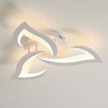 Lampada da soffitto moderna a LED a forma di fiore, lampada da soffitto da incasso in acrilico a luce bianca calda 3000K (bianco a 3 teste)
