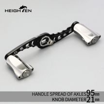 HEIGHTEN Baitcasting Reel Mod Kit Double handle Center Distance 95mm +Diameter 21mm Knobs Lure Fishing Modification Accessories
