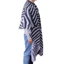 Black White Zebra Print Hairdressing Cape 140*150Cm Salon Barber Gown For Adult Kids Durable Silk Beauty Cape