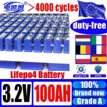 Akumulator litowo-żelazowo-fosforanowy (LiFePO4) 3,2V 100AH 105AH o dużej mocy do elektronarzędzi, ogniwo słoneczne 12V 24V, darmowa wysyłka