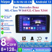 8G + 128G 4G-LTE Carplay AI 2Din Android Autoradio GPS per Mercedes Benz X164 Classe GL ML W164 ML500 AutoRadio DSP IPS Schermo RDS