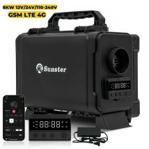 Ogrzewacz postojowy GSM LTE 4G 8kW, olejowy, na olej napędowy, 12V/24V/220V z panelem LCD, automatyczny start i stop, ogrzewacz samochodowy do garażu, domu, kampera.