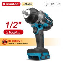 Kamolee 3100NM Bürstenloser Elektroschrauber 1/2 Zoll Akku-Schlagschrauber Handheld-Elektrowerkzeug für Makita 18 V Akku