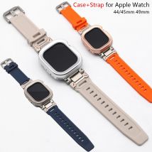 Armband gehäuse für Apple Uhren armband Ultra 2 49mm 44mm 45mm TPU-Schutzhülle Silikon armband für iwatch Serie 9 8 7 6 5 4