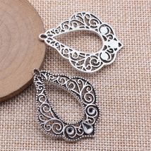 IFOCUS 10 teile/los Geometrische Blume Ohrring Stecker Für DIY Schmuck Machen Zink-legierung 46x35mm/1,81x1,38 zoll