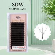 Göttin W-Form Wimpernverlängerung 3D vorgefertigte Volumenfächer Hochwertige individuelle Nerzwimpern Natürliche falsche Wimpern W-WIMPERN
