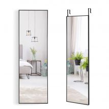 Specchio completo per tutto il corpo 37x120 cm con ganci per appendere regolabili in altezza, specchio da parete, specchio per porta, per camera da letto, soggiorno e area d'ingresso
