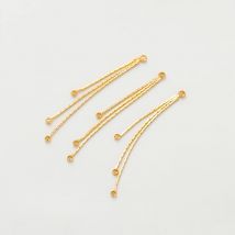 4 teile/los Charms Kette 58mm 14k/18k vergoldet Messing Quaste für DIY Ohrringe Schmuck machen Ergebnisse Zubehör Großhandel