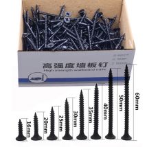 1 scatola / 0,5 kg / lotto vite per cartongesso Vite autofilettante a testa piatta svasata a croce M3.5 Vite per la lavorazione del legno Phillips in acciaio al carbonio nero