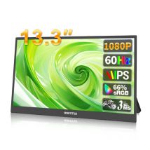 HGFRTEE Monitor portatile da 13,3 pollici Full HD Display esteso Laptop Secondo schermo Tipo-C Compatibile con HDMI per Switch PS4 PS5 Xbox