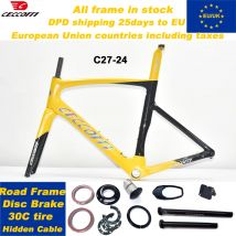 Rama rowerowa CECCOTTI model RF27 Aero z hamulcami tarczowymi, w pełni ukryte prowadzenie linek, rama karbonowa do roweru szosowego, dostępna od ręki, szybka dostawa.