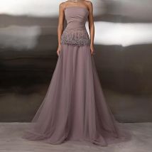 Maßgeschneiderte Meerjungfrau-Abendkleider, bodenlang, trägerlos, ärmellos, Abendkleid, modisches, mit Pailletten besetztes, rückenfreies, plissiertes Partykleid