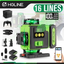 HGLINE 16 Linee Livello Laser 4D APP Telecomando Ricaricabile Autolivellante Livello Laser 360 6000mAh Grande Batteria agli Ioni di Litio