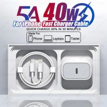 PD 40W Caricatore Veloce Per iPhone 15 11 12 13 14 16 Pro Max Cavo di Ricarica Rapida Per iPhone 16 15 14 Plus Caricatore Accessori Del Telefono