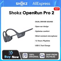 SHOKZ OpenRun Pro 2 Słuchawki sportowe z dźwiękiem kostnym Otwarte słuchawki Bluetooth 5.3 Mikrofon z redukcją szumów IP55 Wodoodporny