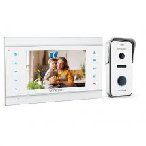 Sistema citofonico campanello videocitofono a 2 fili, monitor TMEZON da 7 pollici con campanello cablato per casa, pulsante touch, scatto/registrazione