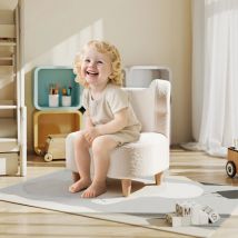 Poltrona per bambini AIYAPLAY con aspetto peluche in pile a forma di orso per la cameretta dei BAMBINI