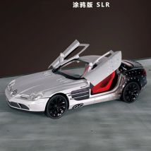 NewAo 1:24 SLR-Simulations-Sportwagenmodell aus Legierung mit Ton- und Lichtrückmeldung, Kinderspielzeugauto-Sammlung, Ornamente und Geschenke
