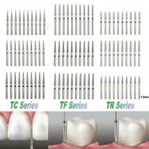 10 Stück FG Dental-Diamantbohrer für Hochgeschwindigkeitshandstück, Zahnmedizin, Zahnseparator, Diamantabscheider, Krone, Hohlraumvorbereitung, TC/TF/TR