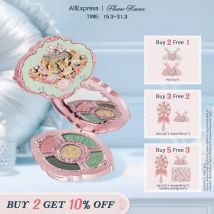 Palette di Trucco a Cinque Colori con Rilievo della Collezione Fiabe di Mezza Estate di Flower Knows