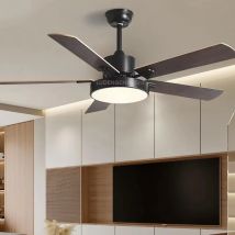 52-Zoll-Deckenventilator mit Licht, Fernbedienung, Wohnzimmer, Esszimmer, Schlafzimmer, leiser Innenbeleuchtungsventilator mit Fernbedienung