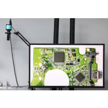 Morsetto a sbalzo da 51 cm Supporto 130X Obiettivo Zoon 48MP/55MP 4K 1080P HDMI USB Industria Saldatura Ispezione Microscopio Digitale Fotocamera