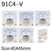 91C4 DC Voltmeter Analog Panel Spannungsmesser Mechanischer Zeiger Typ 3/5/10/15/20/30/50/100/150/250V
