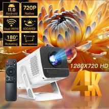 Lyncast 2025 Mini proiettore aggiornato con WiFi6 e BT5.4, supporto proiettore portatile 4K, portachiavi automatico, 180 °   Rotazione, regalo perfetto