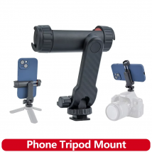 Phone Tripod Mount Holder for iPhone Camera 2 Cold Shoe Mobile Phone Clip for iPhone Android Sony Canon DJI Ronin Zhiyun Gimbals
