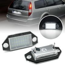 2Pcs White LED License Plate Light For Ford Mondeo MK3 2000 2001 2002 2003 2004 2005 2006 2007 Number Plate Lamp