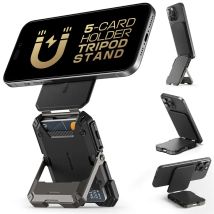 Magnetic Tripod Phone Stand Credit Card Holder for iPhone 16/15/14/13/12 SUPCASE Adjustable Phone Stand Compatible with MagSafe