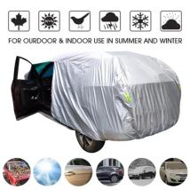 Cubierta Universal para coche y SUV/Sedán, impermeable al aire libre, sol, lluvia, nieve, protección UV, paraguas, S-XXL plateado