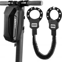 Lucchetto per manette a maglie di catena, ⌀ Serrature di sicurezza da 8 mm con borsa impermeabile da 3 litri, lucchetto per scooter elettrico con codice combinato per scooter elettrici/biciclette