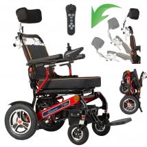 EU/USA Magazzino sedia a rotelle elettrica a due batterie, sedia a rotelle leggera e pieghevole, sedia a rotelle pieghevole portatile