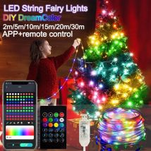 Dreamcolor Rgb Led Strip WS2812B Bluetooth Smart String Lucine Ghirlanda di Natale Luce impermeabile per la stanza della tenda del partito