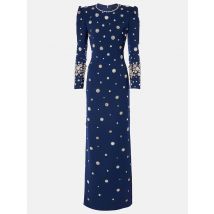 HIGH STREET Neueste Mode 2026 Designer Party Vestido Damen Formelles Langarm Luxuriöses Perlenverziertes Langes Maxikleid